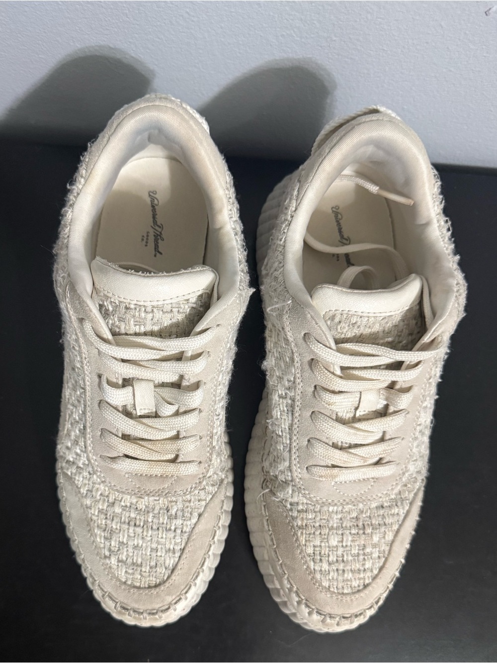 Universal Thread Cream Woven Platform Sneakers - Picture 2 of 3